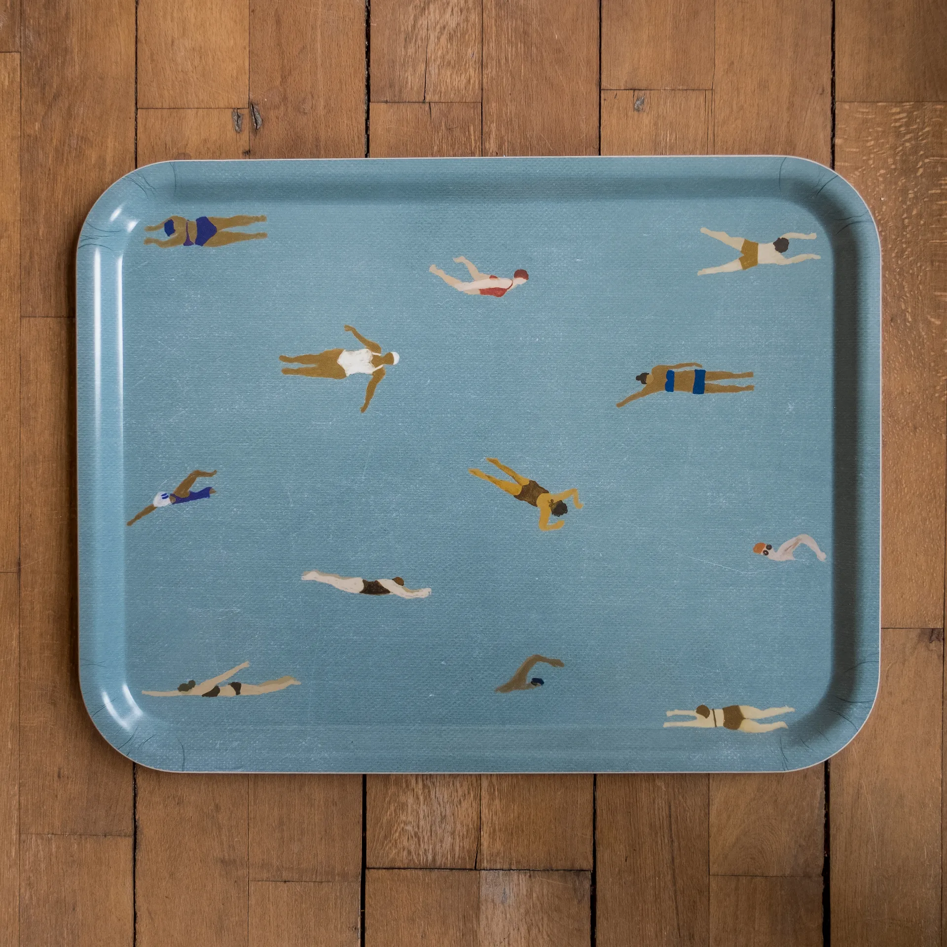 Swimmers dienblad 33x43 cm, Blauw Fine Little Day