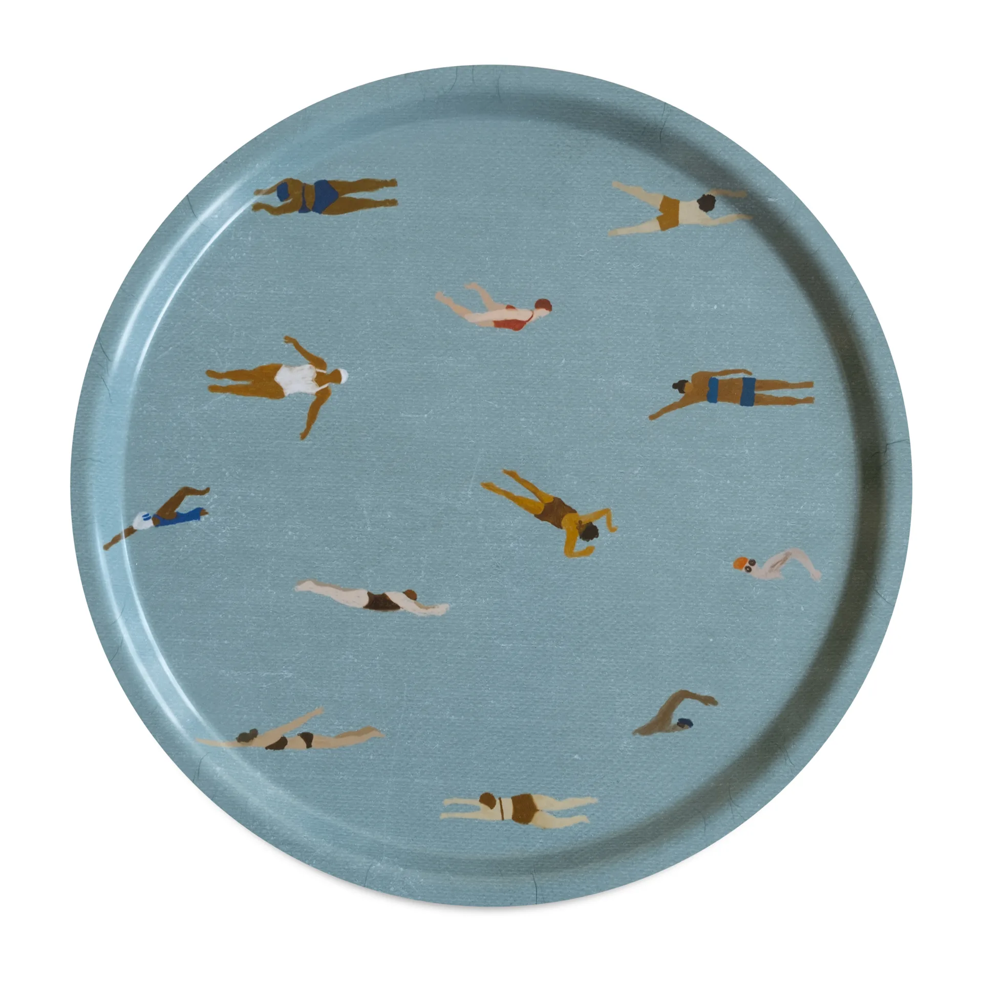 Swimmers dienblad Ø38 cm, Blauw Fine Little Day
