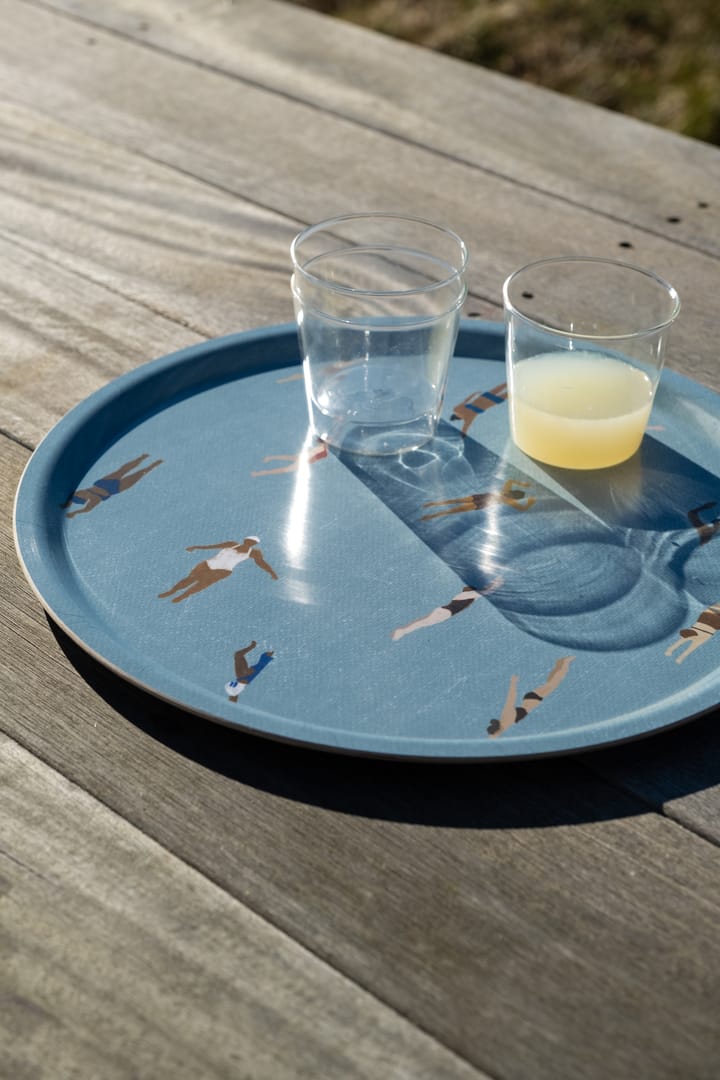 Swimmers dienblad Ø38 cm, Blauw Fine Little Day