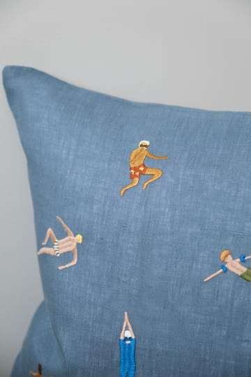 Swimmers kussenhoes 45x45 cm - Blue - Fine Little Day
