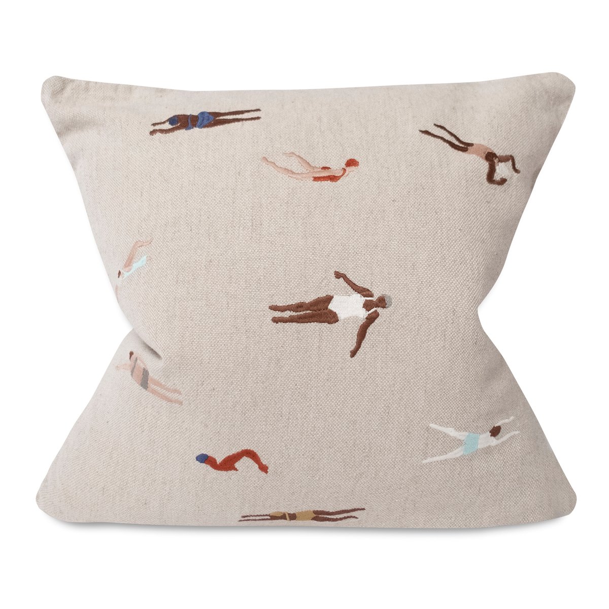 Fine Little Day Swimmers kussenhoes 48x48 cm Beige | Scandinavisch Interieur | Kussenhoezen | Beige