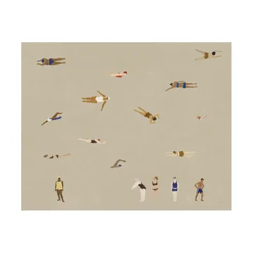 Swimmers poster - Beige, 40x50 cm - Fine Little Day