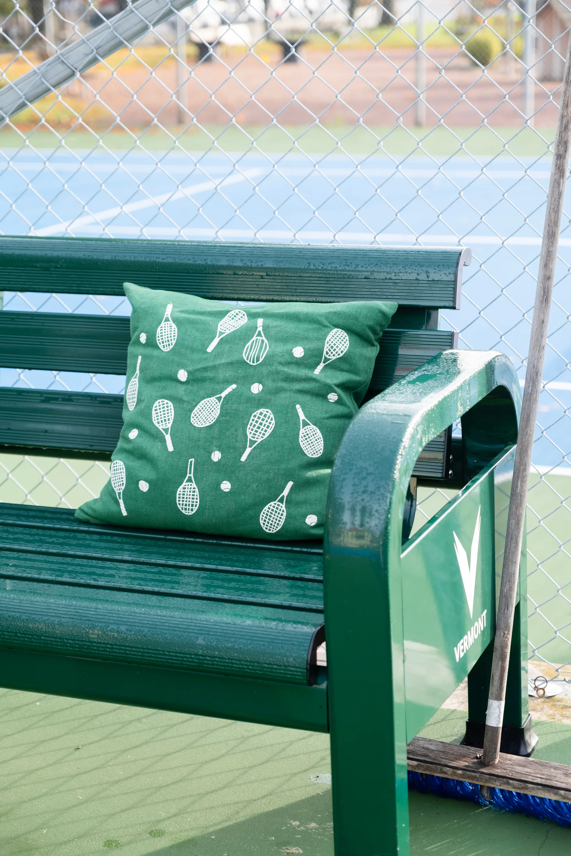 Tennisracket kussensloop 48x48 cm, Green Fine Little Day