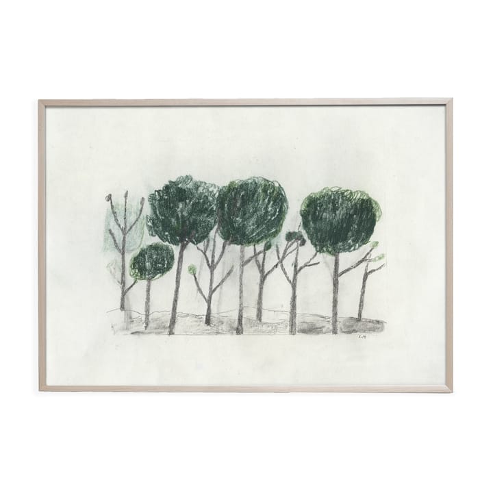 Trees poster 50x70 cm, Zwart- off white Fine Little Day