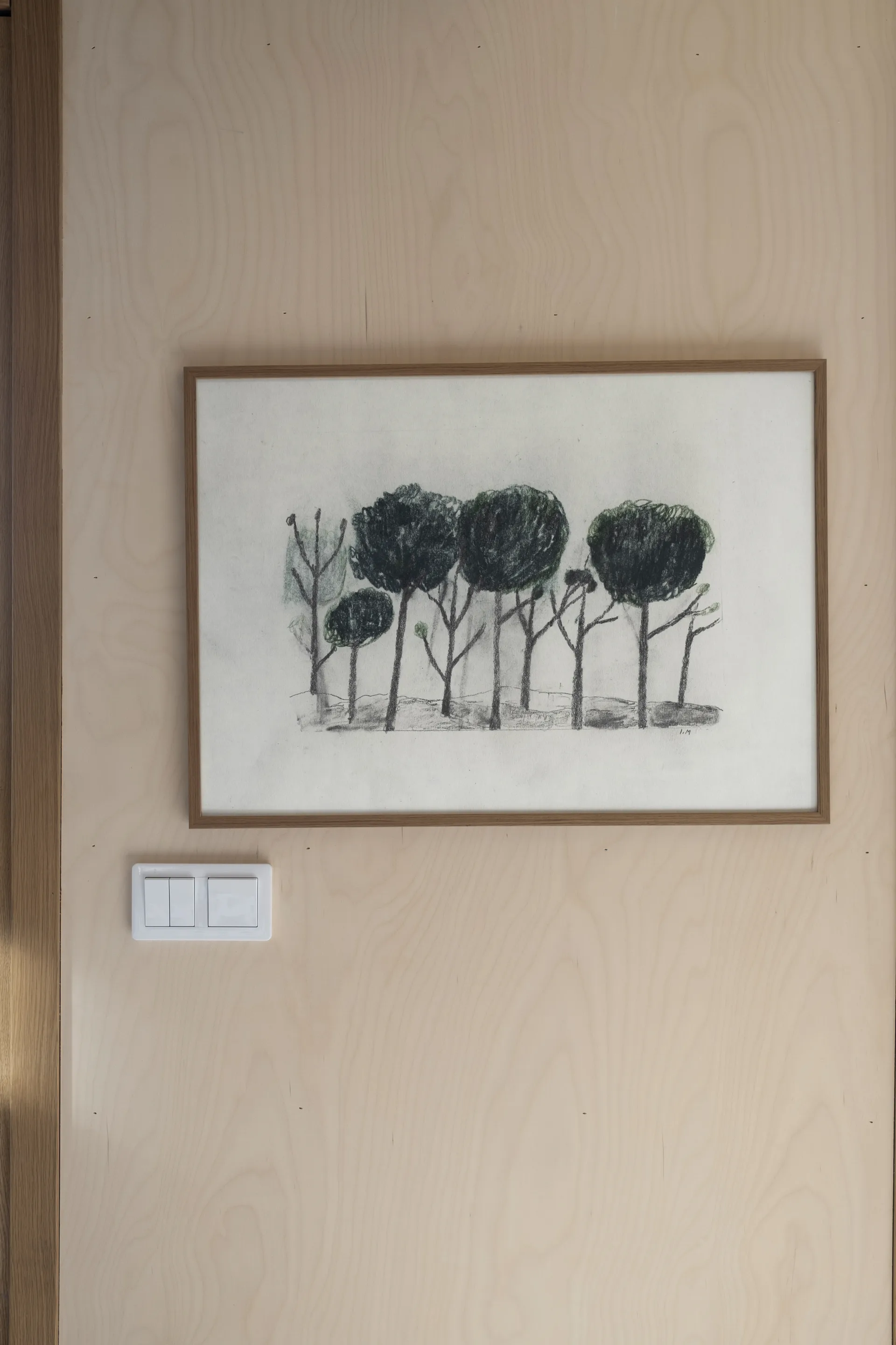 Trees poster 50x70 cm, Zwart- off white Fine Little Day