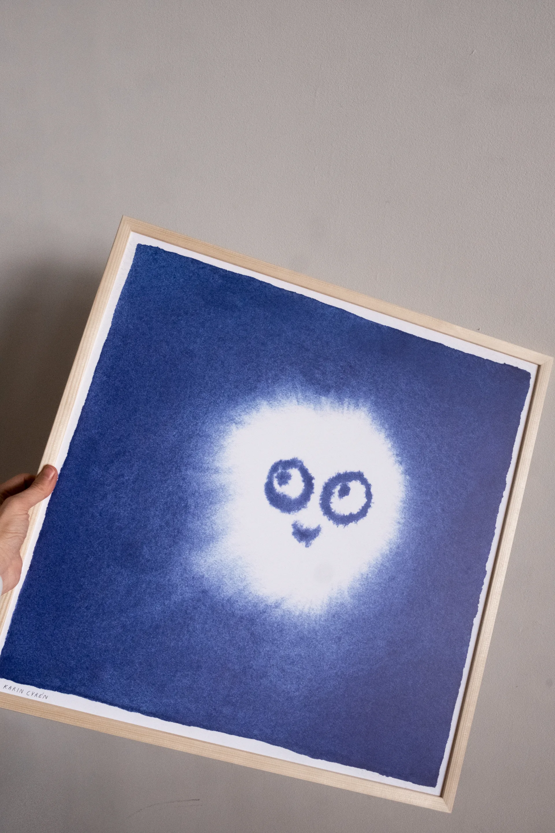 Tufs poster 50x50 cm, Blauw-wit Fine Little Day