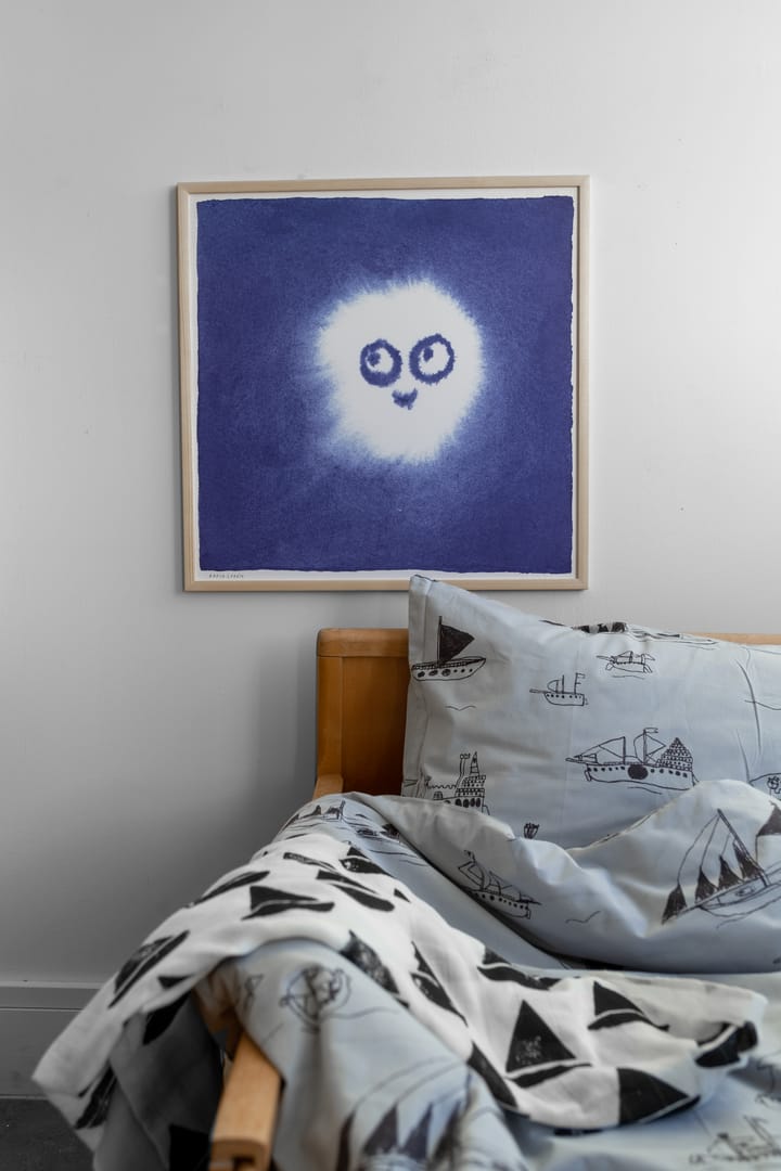 Tufs poster 50x50 cm, Blauw-wit Fine Little Day