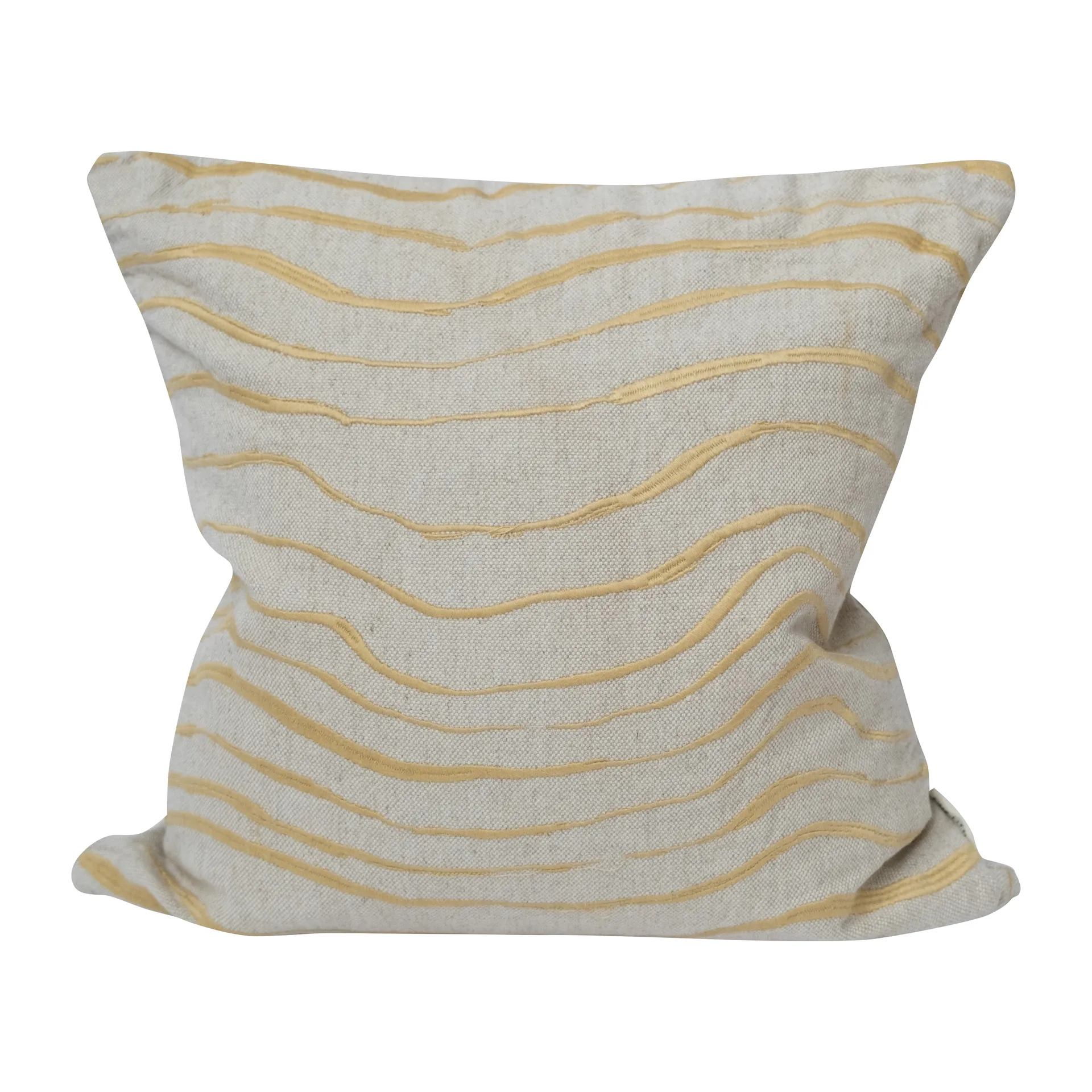 Våg kussenhoes 48x48 cm, Geel Fine Little Day