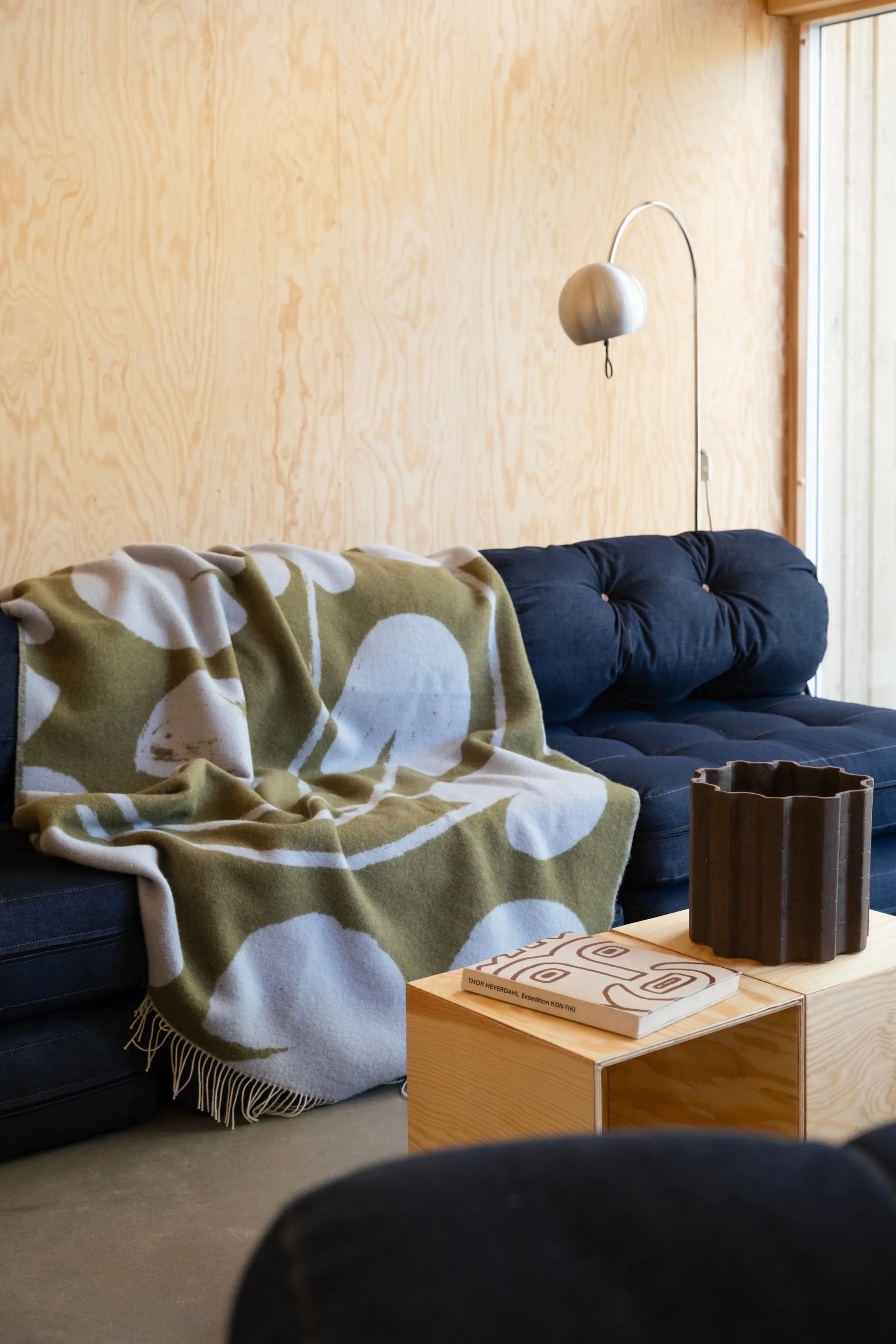 Water lilies plaid 130x220 cm, Blue-green Fine Little Day