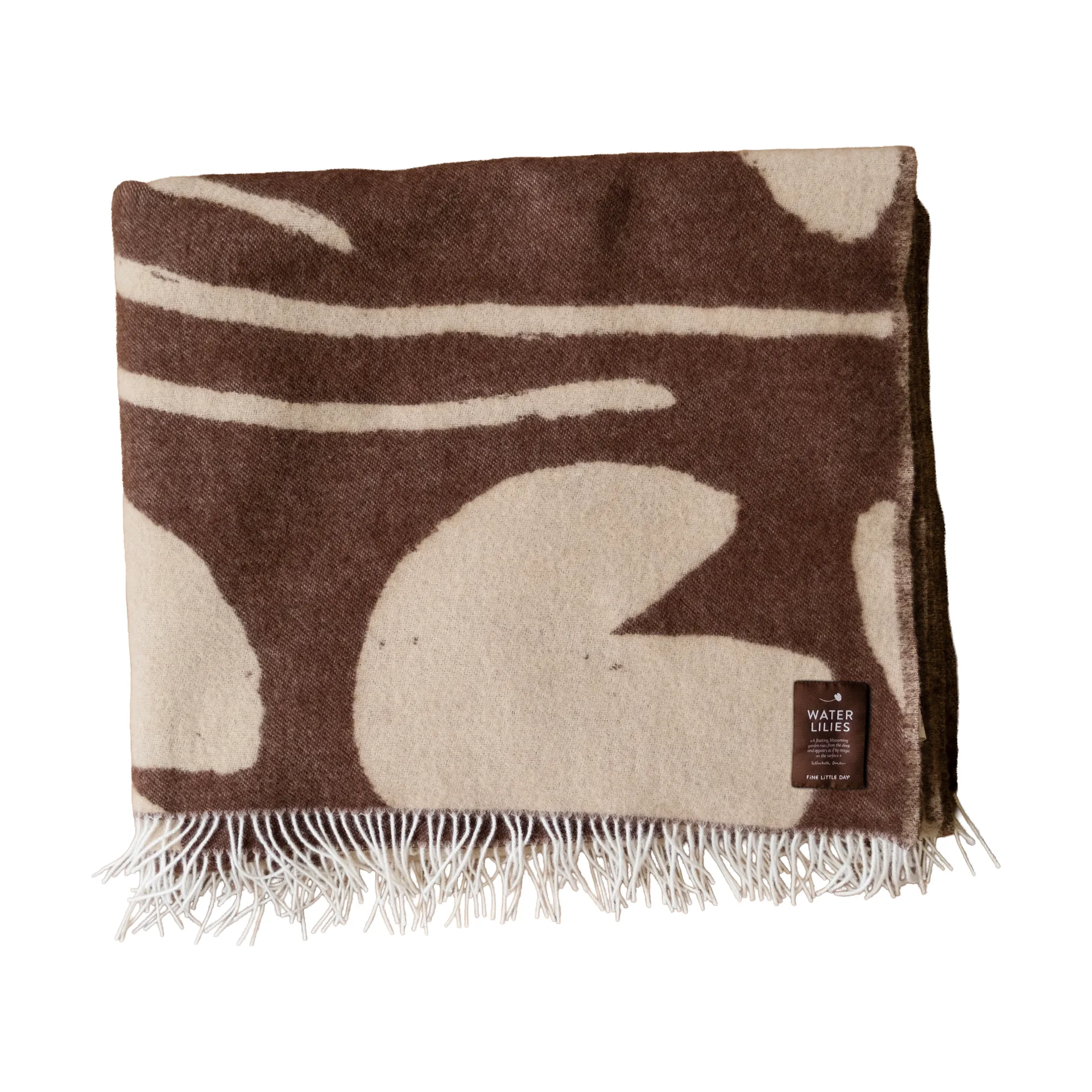 Water lilies plaid 130x220 cm, Brown Fine Little Day