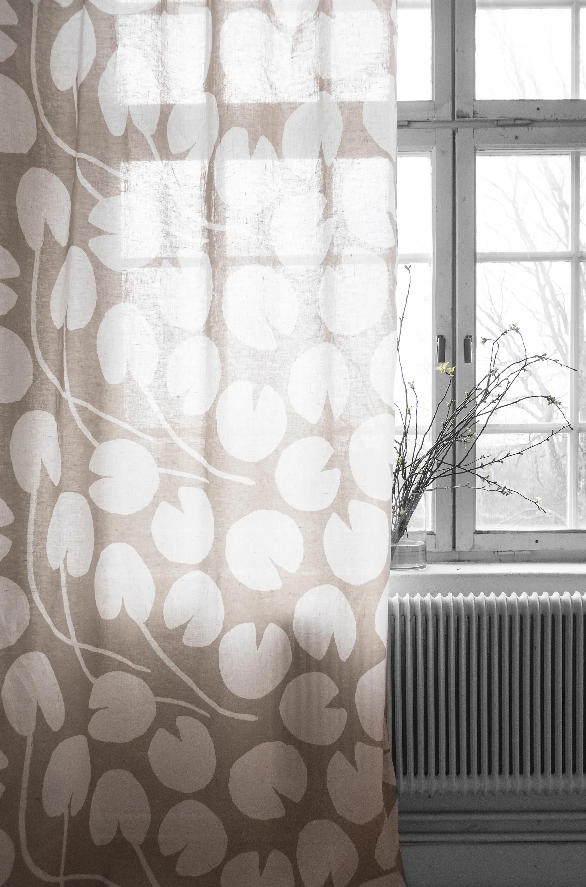 Water lilies stof, Zand-wit Fine Little Day