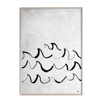 Wave poster 50x70 cm - Zwart-wit - Fine Little Day