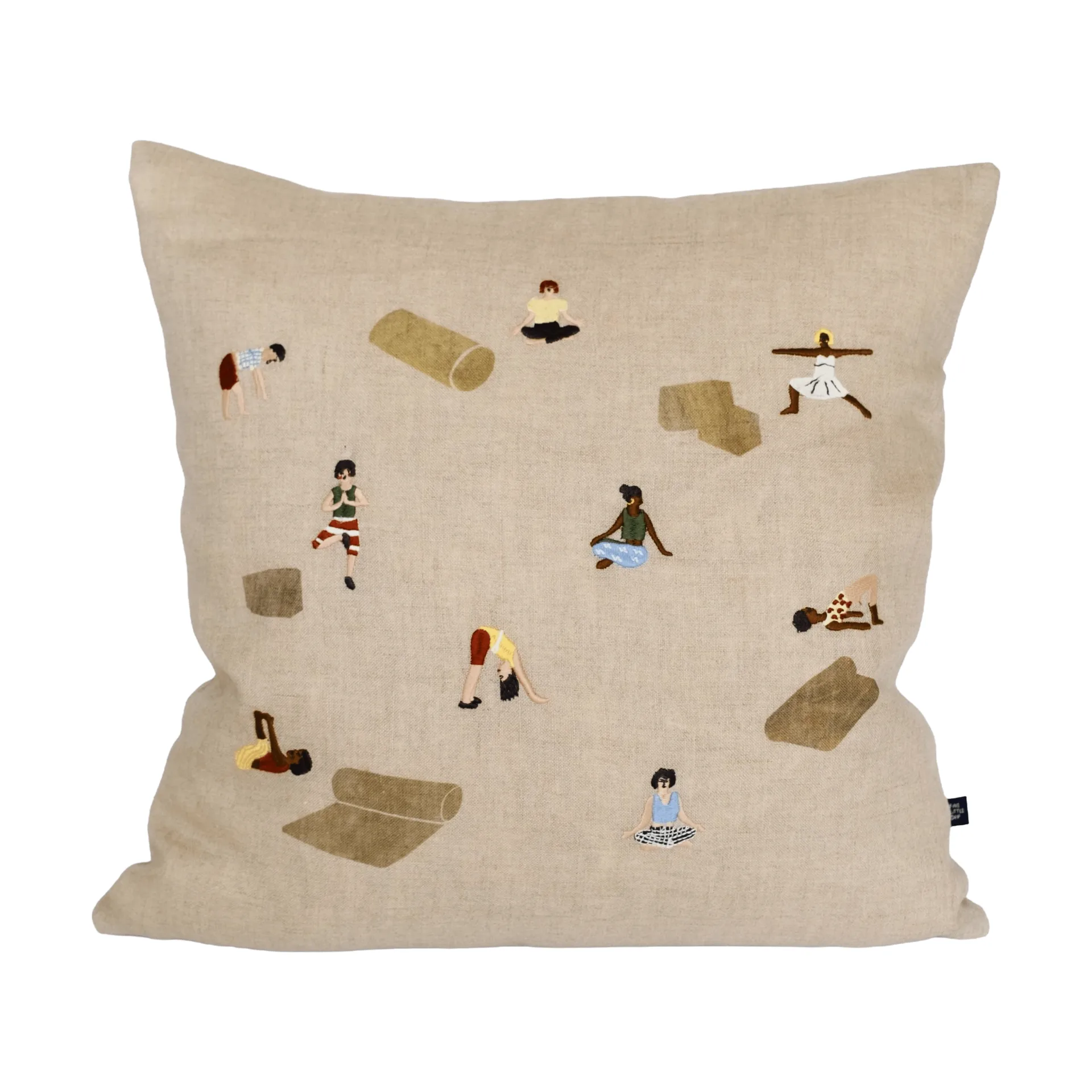 Yoga kussenhoes, Naturel, 45x45 cm Fine Little Day