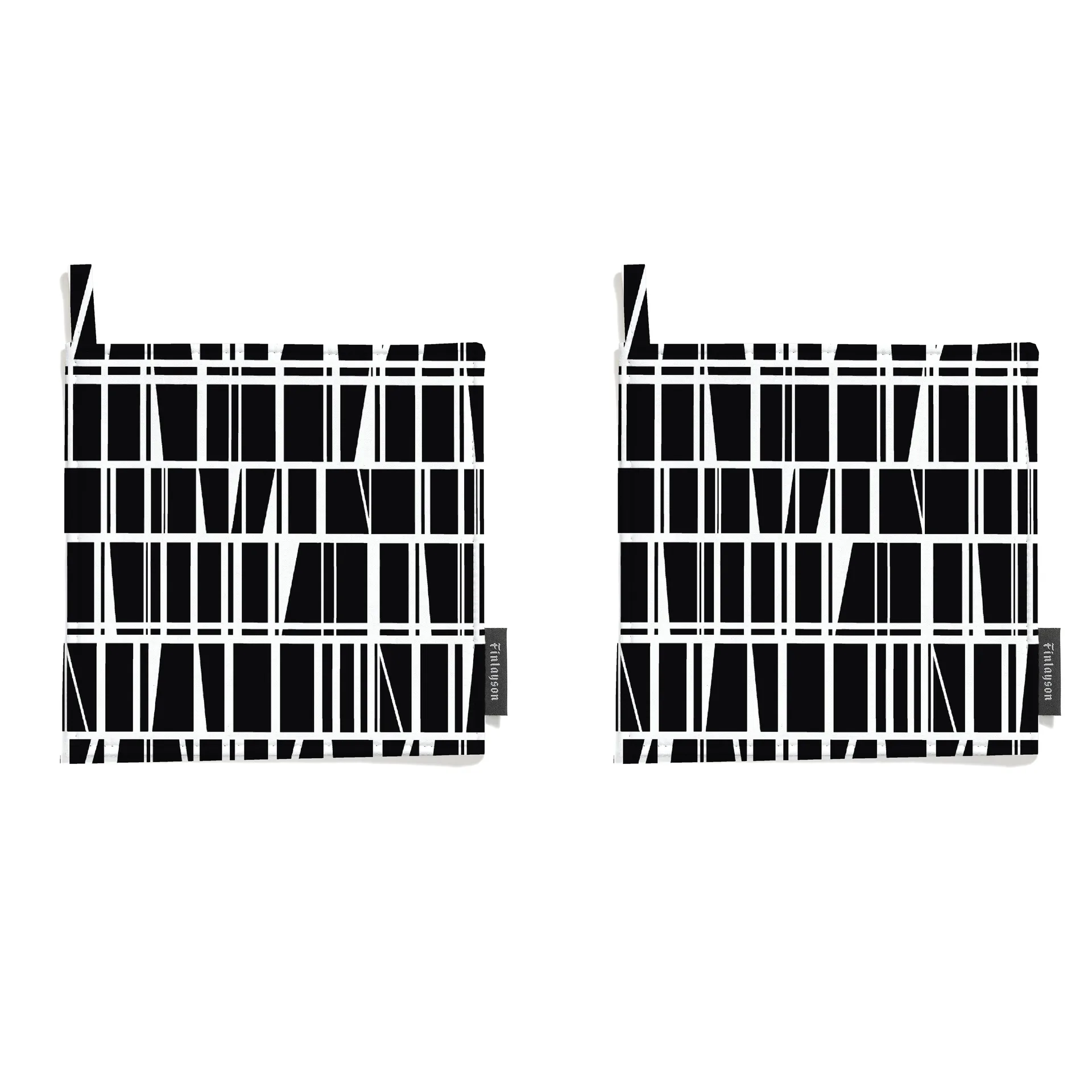 Coronna pannenlap 2-pack, Zwart - Wit Finlayson