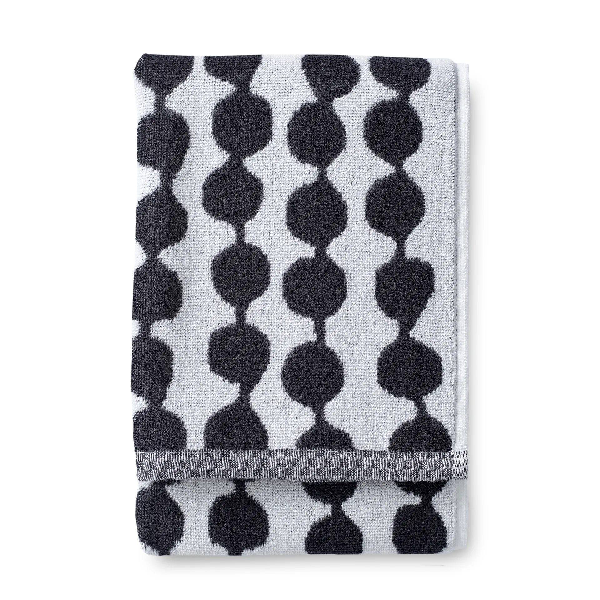 Pampula handdoek, Zwart - Wit Finlayson