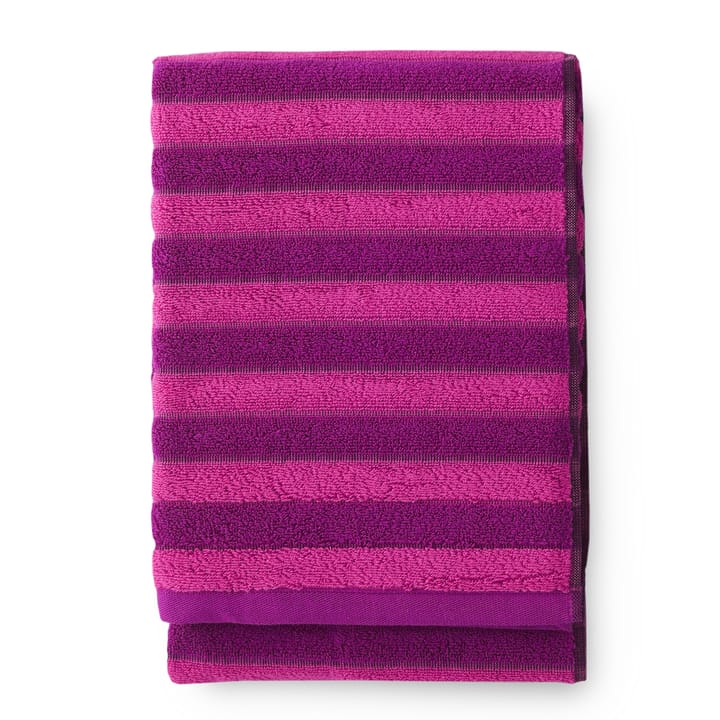 Reiluraita handdoek 70 x 150 cm. - roze-fuchsia - Finlayson