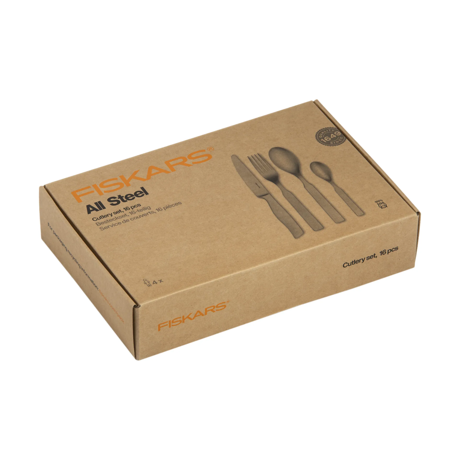 All Steel bestekset, 16-delig Fiskars