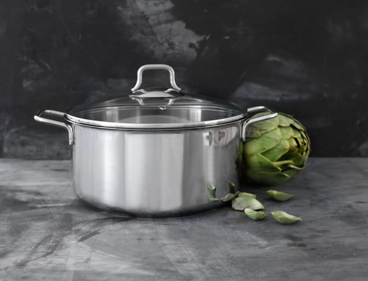 Fiskars braad- & steelpannenset met glazen deksels 3-delig, Roestvrij staal Fiskars