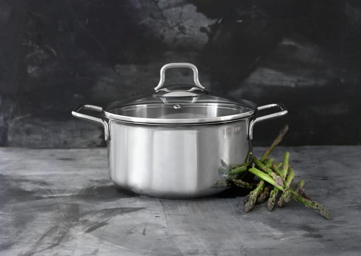 Fiskars braad- & steelpannenset met glazen deksels 3-delig, Roestvrij staal Fiskars