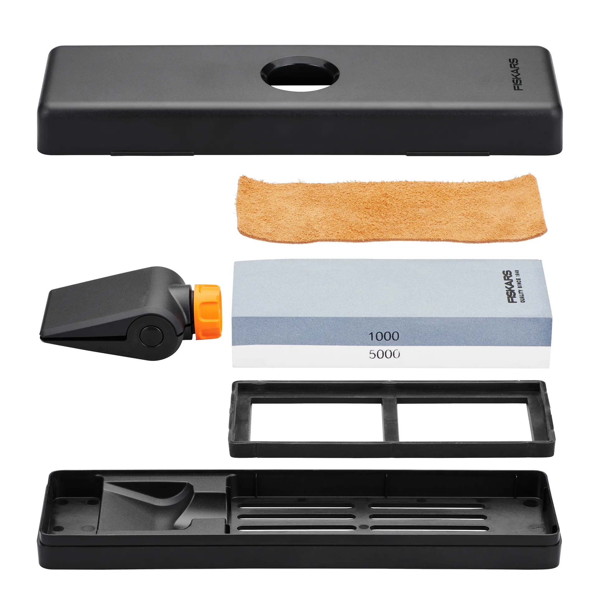 Fiskars slijpsteenset, Zwart-oranje Fiskars
