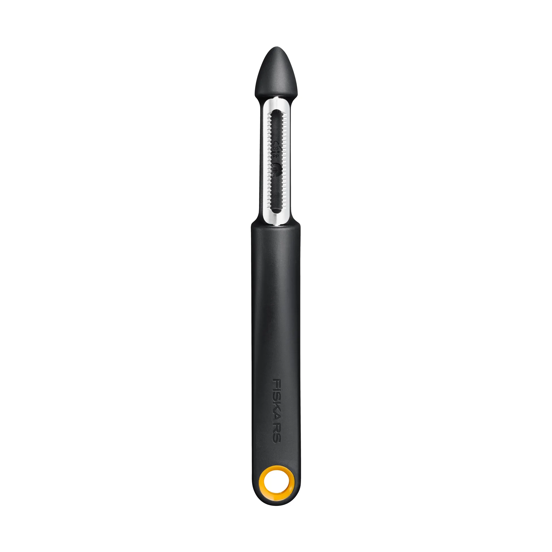 Functional Form dunschiller, Zwart, fruittenschiller, bewegend lemmet Fiskars