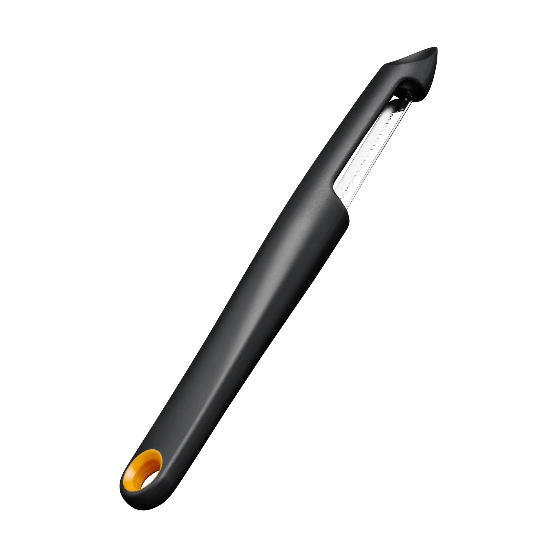 Functional Form dunschiller, Zwart, fruittenschiller, bewegend lemmet Fiskars