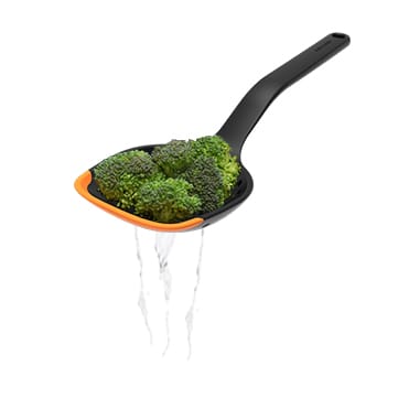 Functional Form lepel met gat 29,6 cm, Zwart Fiskars