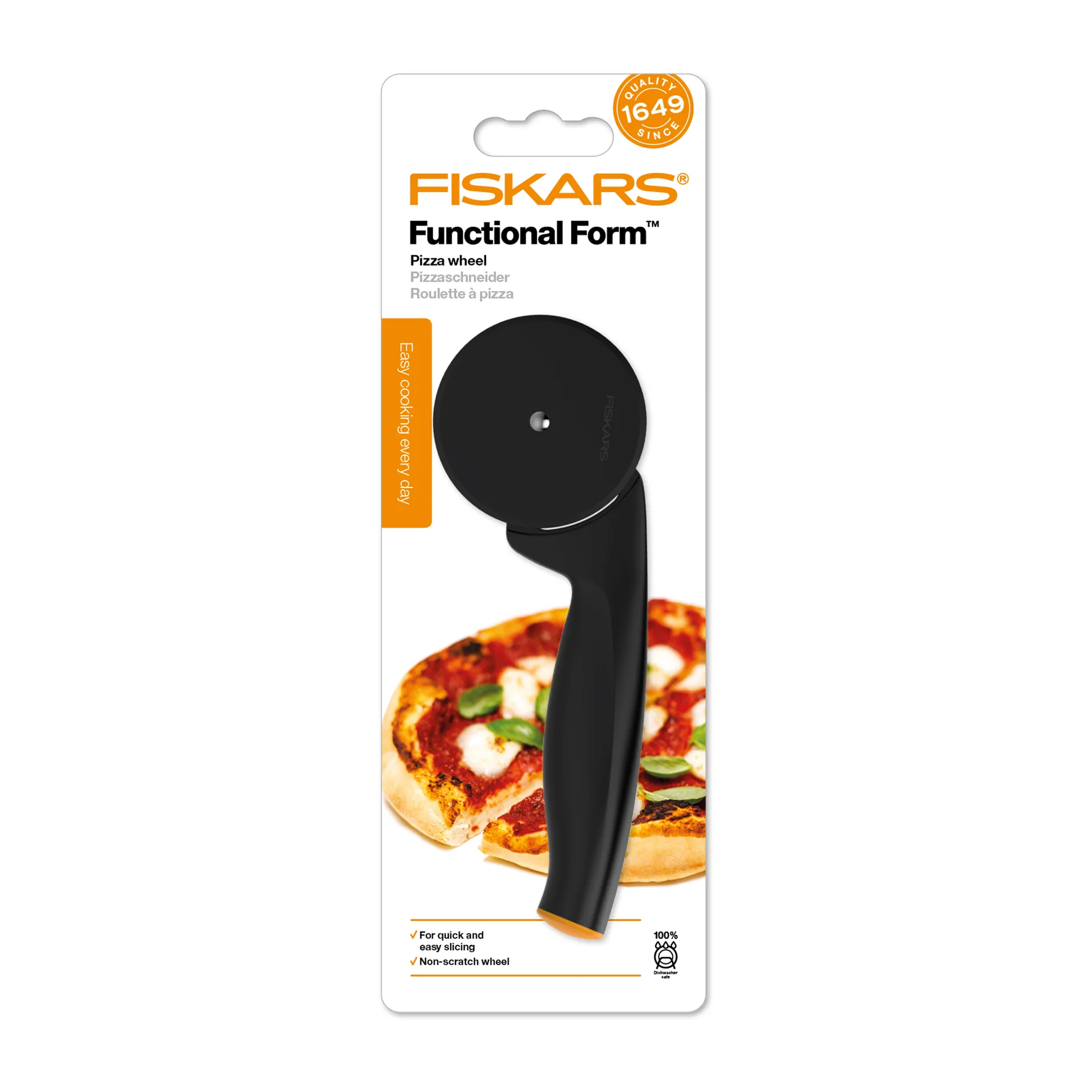 Functional Form pizzasnijder, Zwart Fiskars