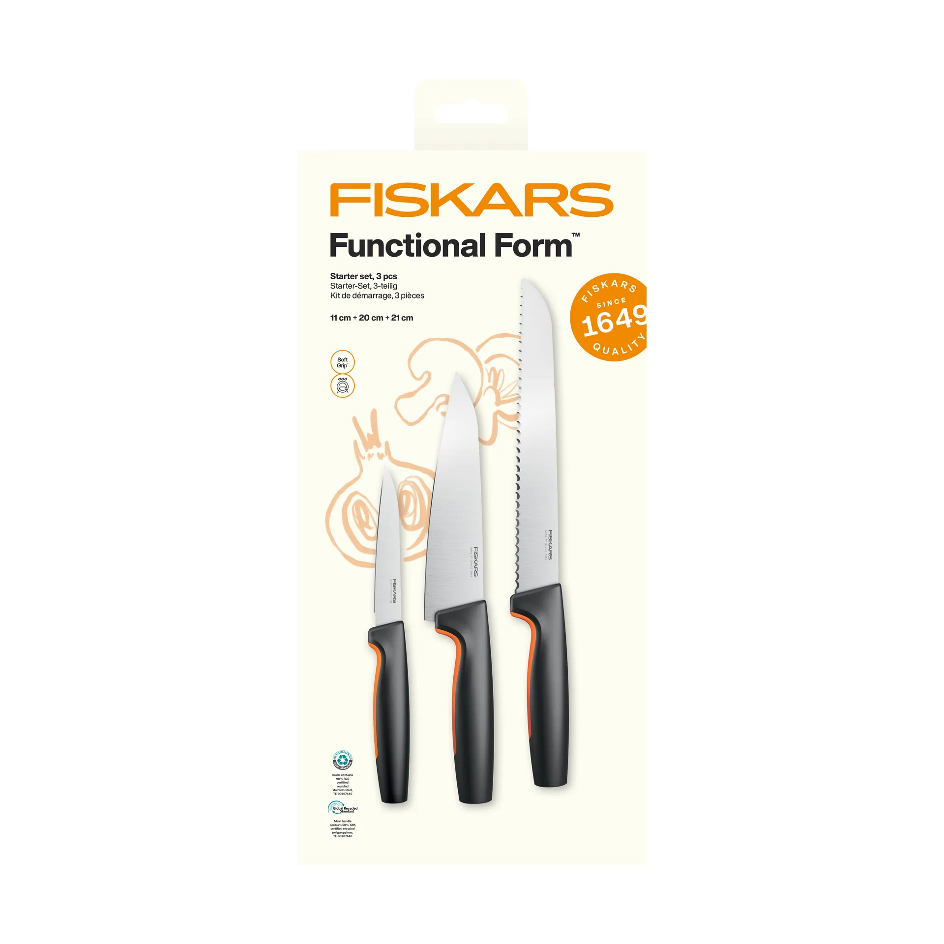 Functional Form startset, Roestvrij staal, 3 delen Fiskars