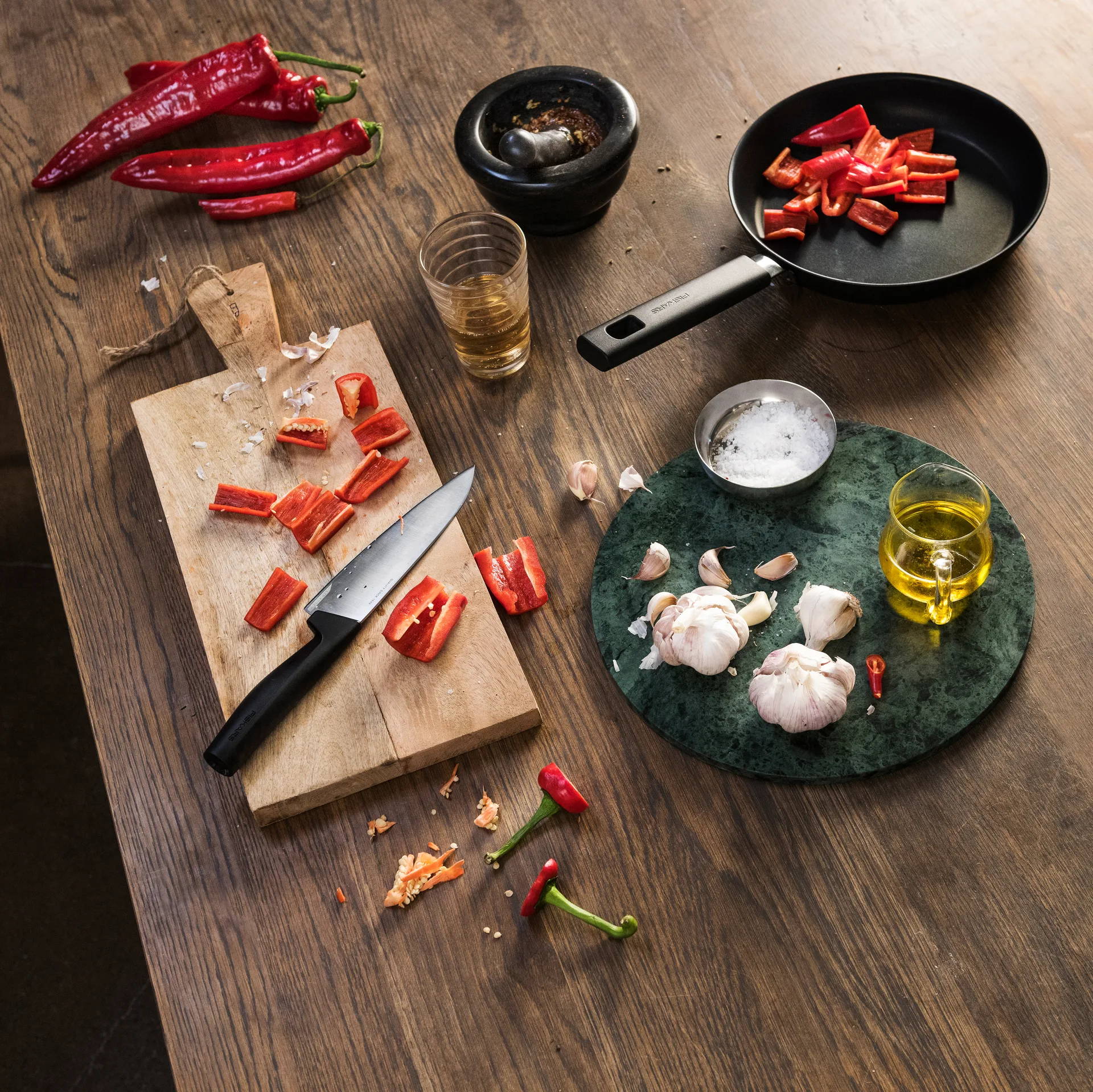 Hard Edge koksmes 17 cm, Roestvrij staal Fiskars