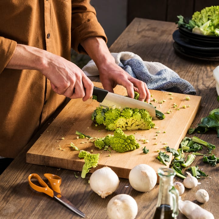 Hard Edge santoku koksmes 16 cm, Roestvrij staal Fiskars