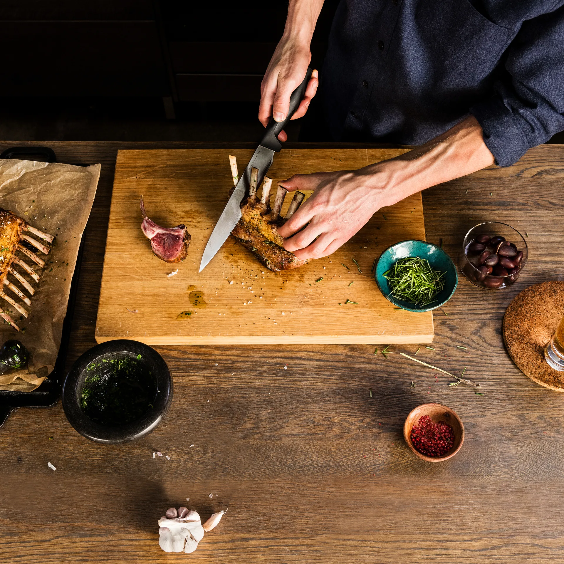 Hard Edge voorsnijmes 22 cm, Roestvrij staal Fiskars