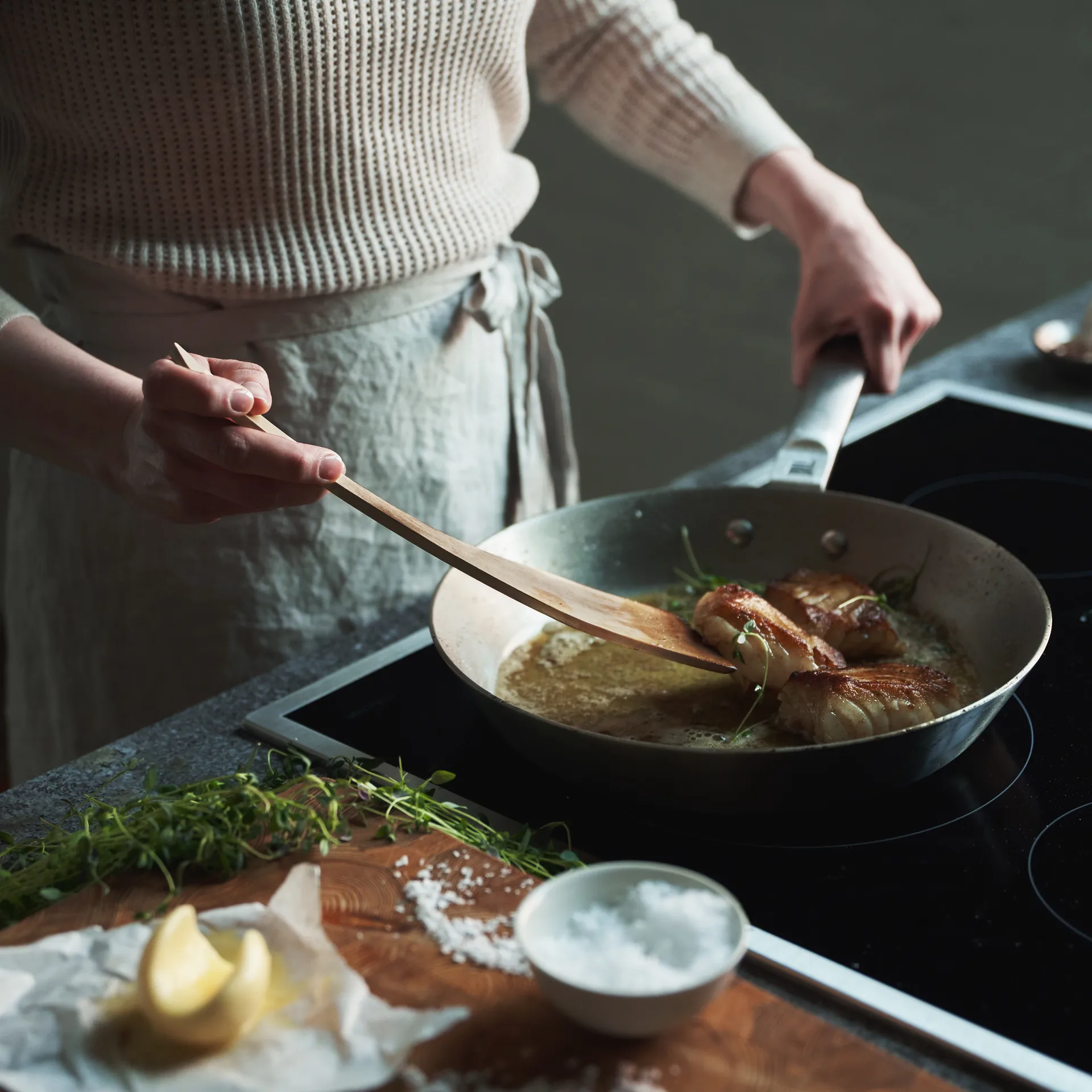 Norden koekenpan roestvrij staal 24/26/28 cm, 28 cm Fiskars