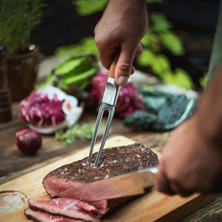 Norden steakvork - Roestvrij staal-berkenhout - Fiskars