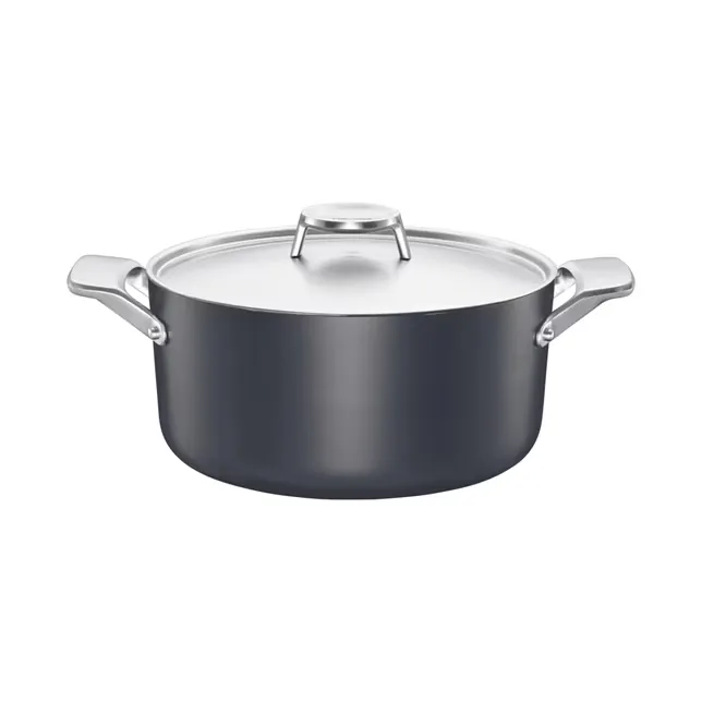 Taiten braadpan met deksel 3,5 l, Zwart Fiskars