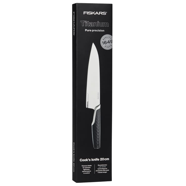 Titanium koksmes 20 cm, Zwart Fiskars