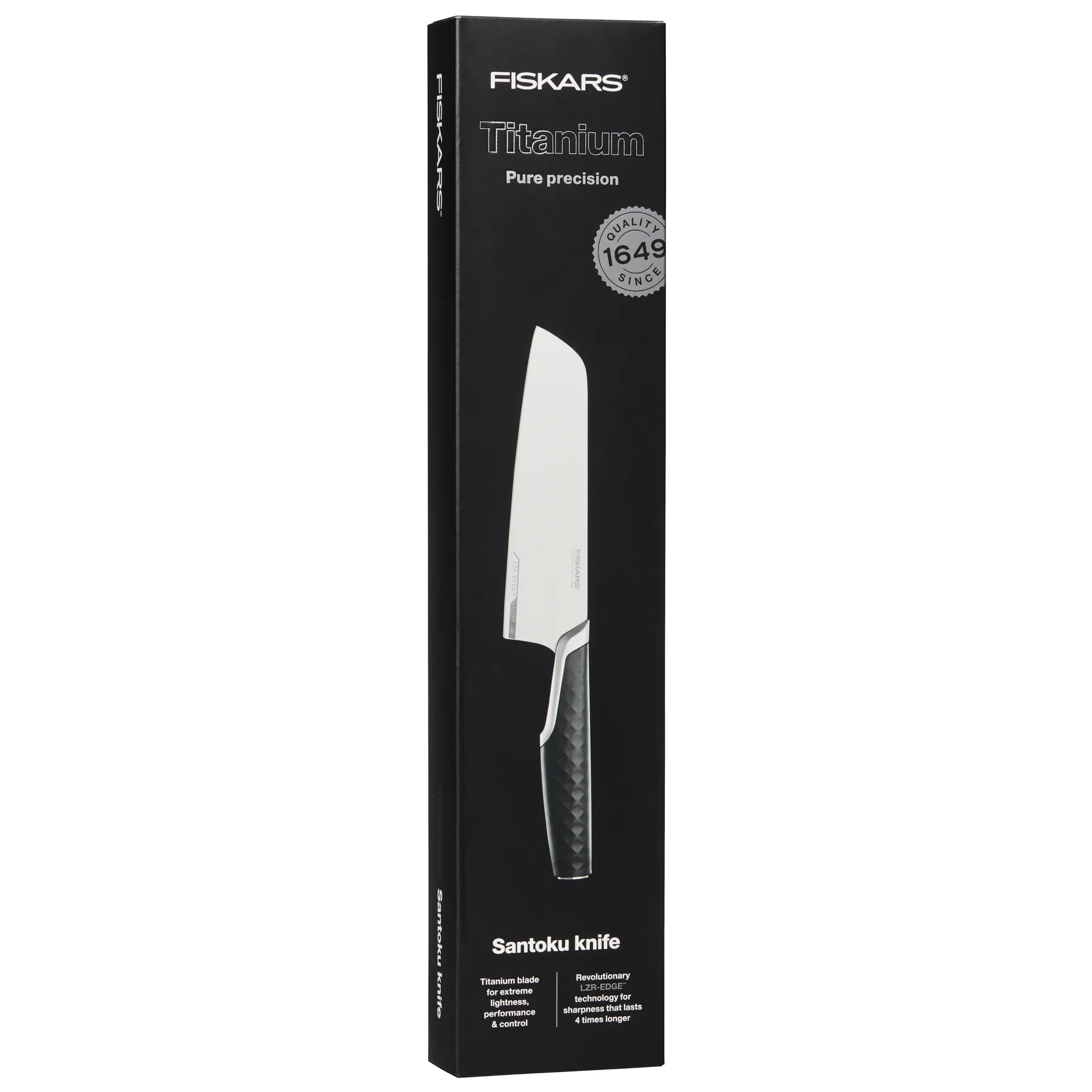 Titanium santokumes 16 cm, Zwart Fiskars