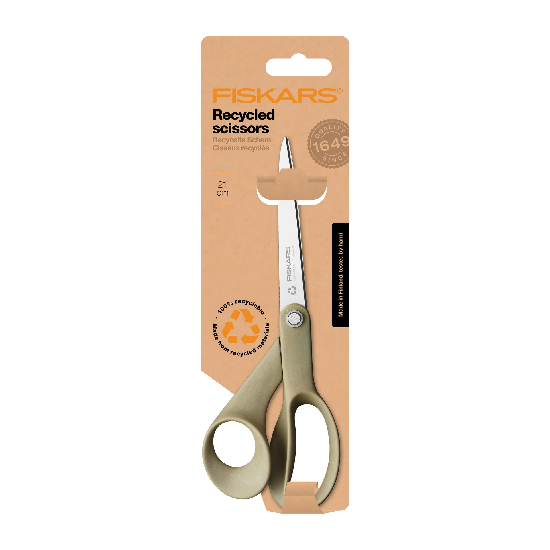 Universele schaar van gerecycled materiaal, 21 cm Fiskars