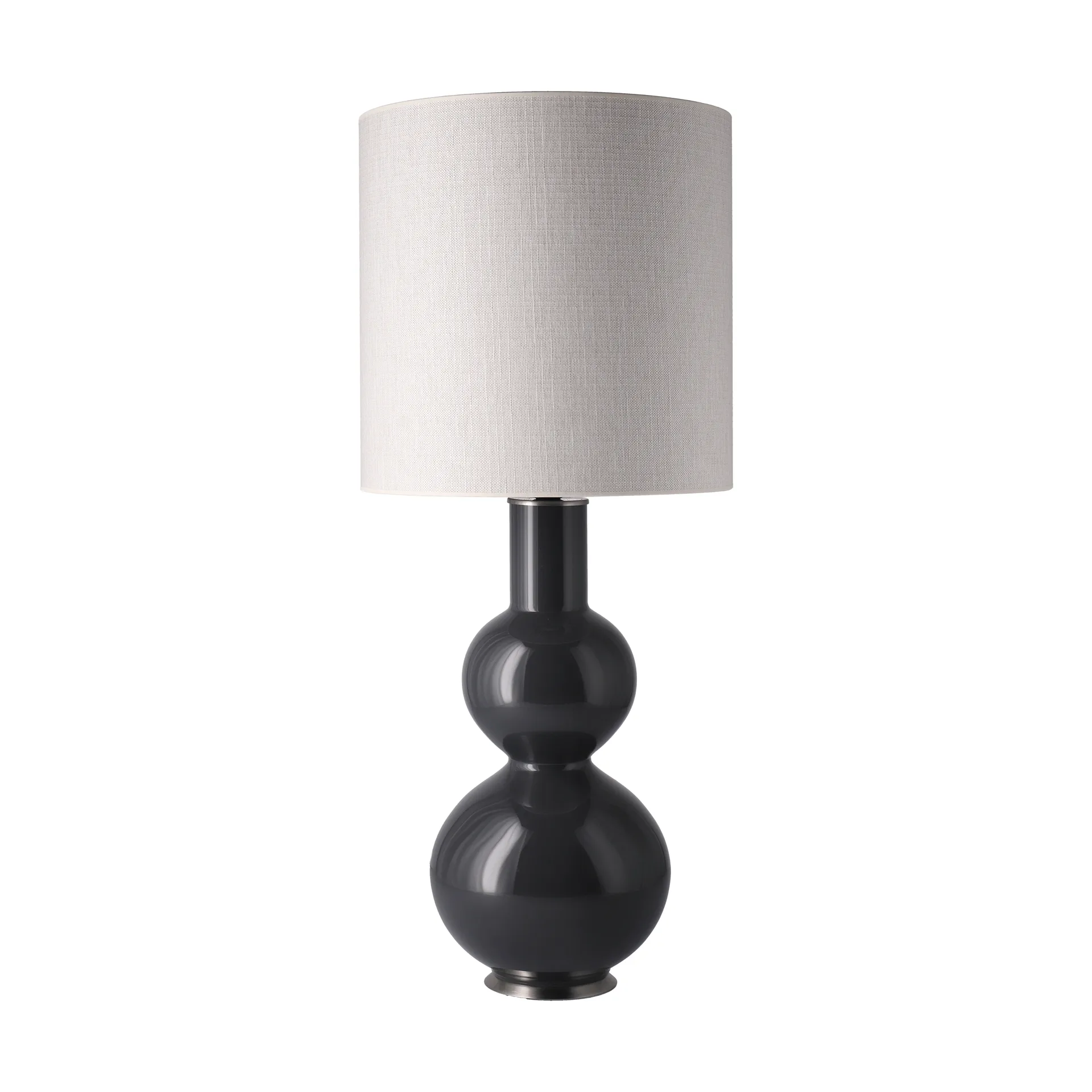 Augusta tafellamp grijze lampvoet, Babel Beige M Flavia Lamps