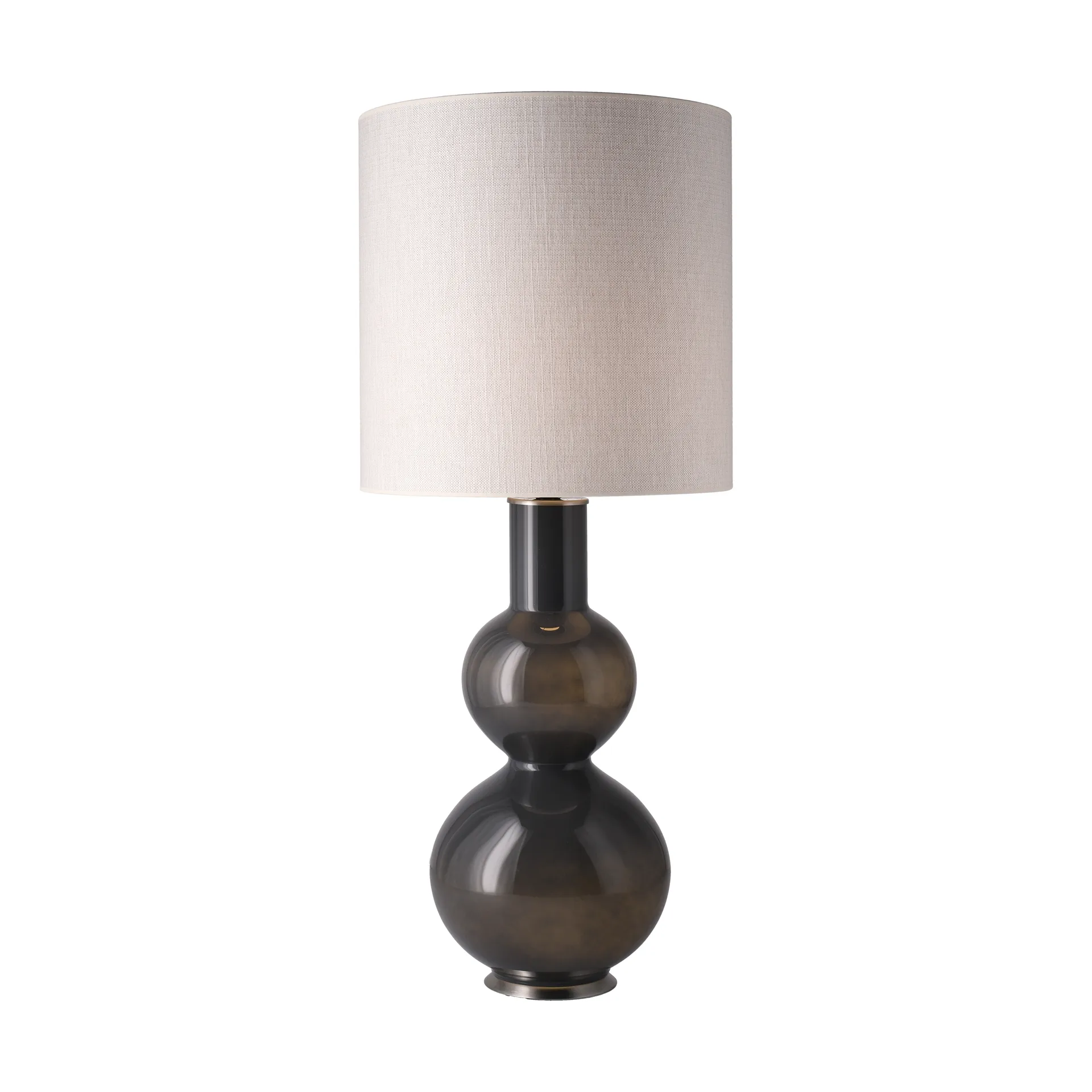 Augusta tafellamp grijze lampvoet, Babel Beige M Flavia Lamps
