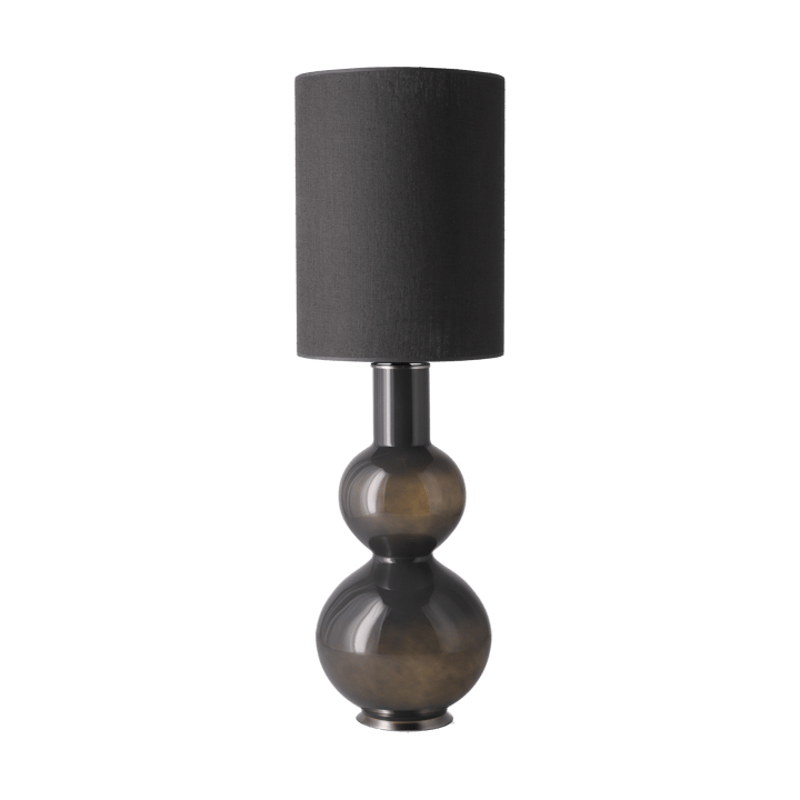 Augusta tafellamp grijze lampvoet, Lino Negro L Flavia Lamps