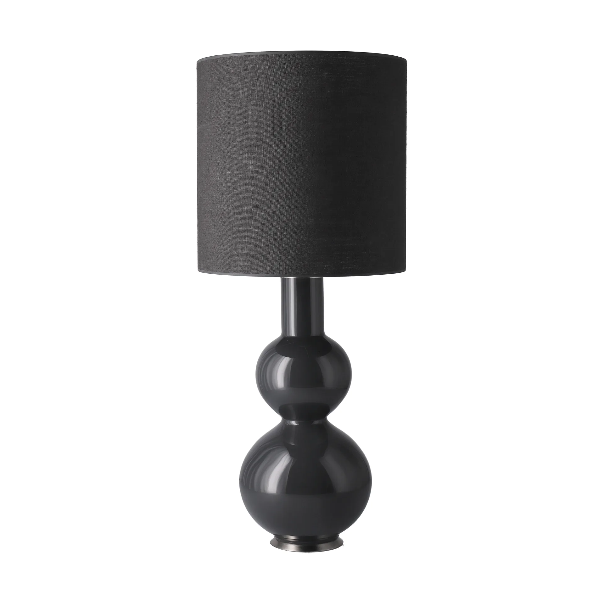 Augusta tafellamp grijze lampvoet, Lino Negro M Flavia Lamps