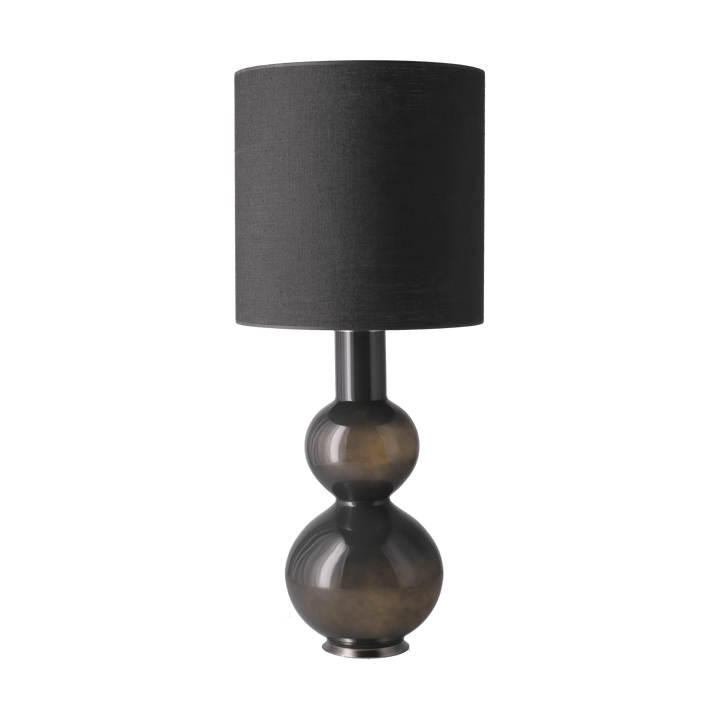 Augusta tafellamp grijze lampvoet, Lino Negro M Flavia Lamps