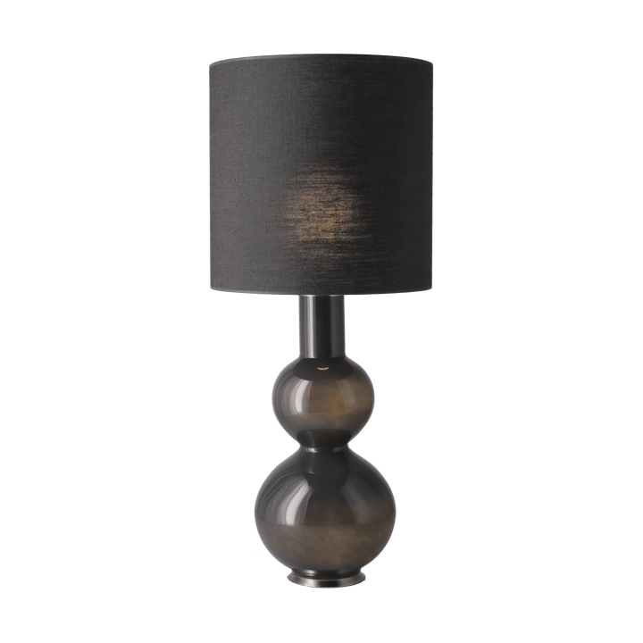 Augusta tafellamp grijze lampvoet, Lino Negro M Flavia Lamps