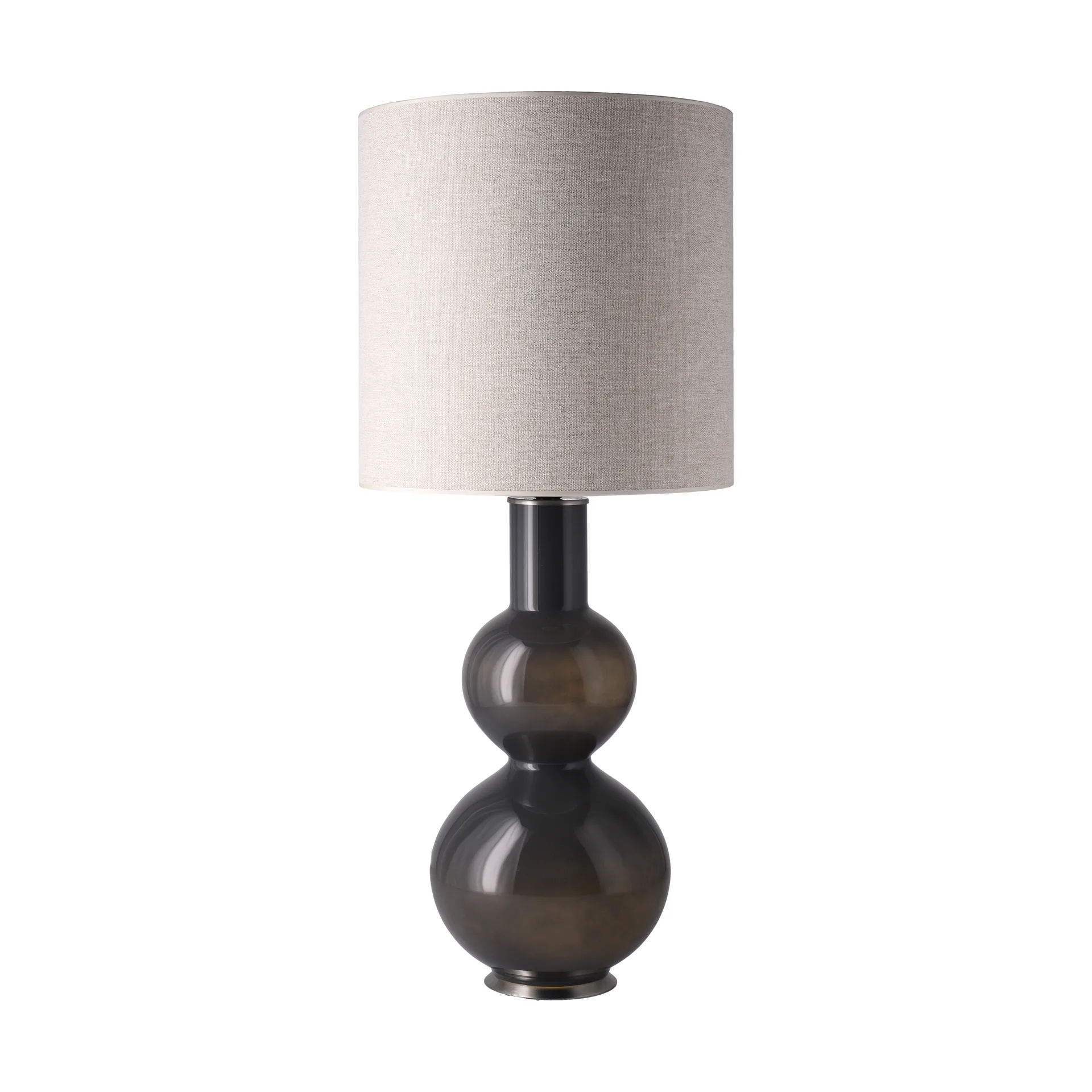Augusta tafellamp grijze lampvoet, London Beige M Flavia Lamps
