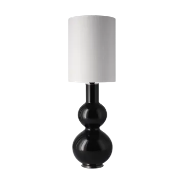 Augusta tafellamp zwarte lampvoet - Babel Beige L - Flavia Lamps