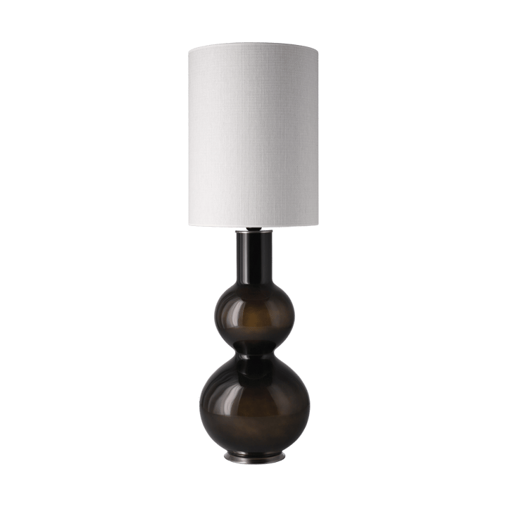 Augusta tafellamp zwarte lampvoet, Babel Beige L Flavia Lamps