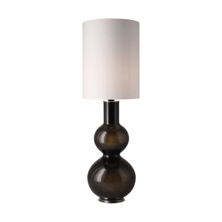 Augusta tafellamp zwarte lampvoet, Babel Beige L Flavia Lamps