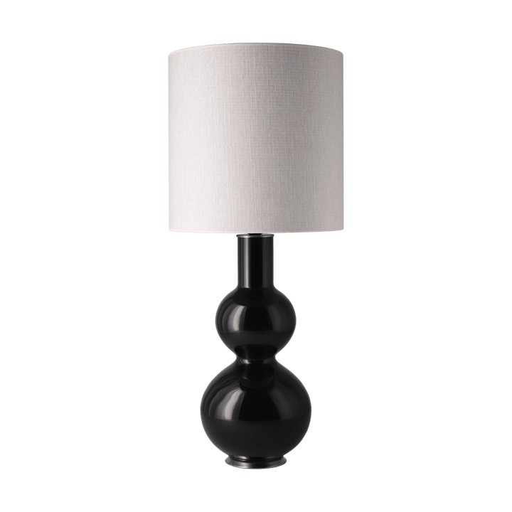 Augusta tafellamp zwarte lampvoet - Babel Beige M - Flavia Lamps