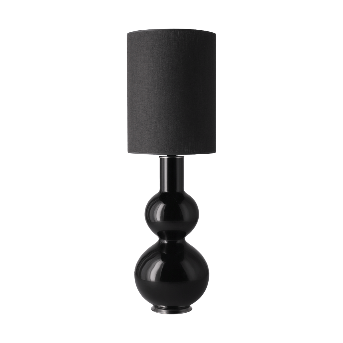 Flavia Lamps Augusta tafellamp zwarte lampvoet Lino Negro L